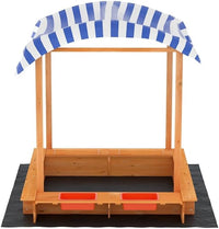 Keezi Kids Sandpit, 149cm Height Wooden Water Table Sand Pit