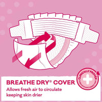 Huggies Ultra Dry Nappies Girls Size 4 (10-15kg) 18 Count