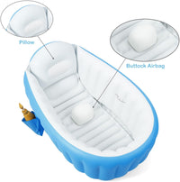 PandaEar Baby Inflatable Bathtub (Blue)