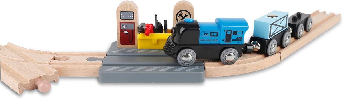 50pc Hape Wooden Railway Construction Kit Set Kids/Childrens Building Toy 3y+