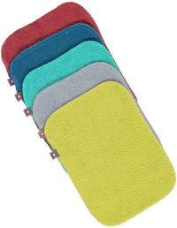Close Popin Reusable Bamboo Wipes 10 x Washable Baby Wipes 20x15cm Colours Extra Soft Reusable for Baby's Hands Face, Bright