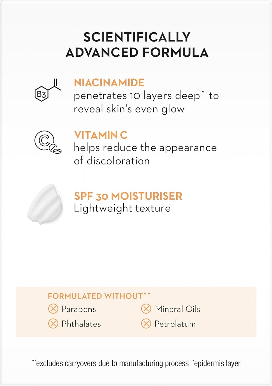 Olay Luminous Niacinamide + Vitamin C SPF 30 Brightening Moisturiser, 50 g