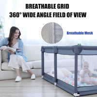 Baby Playpen, 150 x 180 x 68cm Large Playpen for Baby and Toddlers- Grey