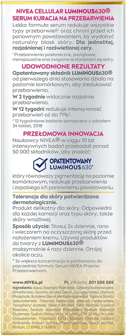 Nivea Cellular Luminous 630 Antispot - Serum Proti Pigmentovým Skvrnám 30 ml