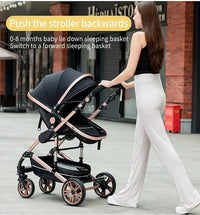 Infant Newborn Baby Pram – 9 in 1 Convertible Stroller with Cradle I