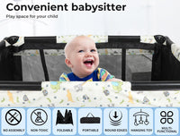 Bopeep Baby Cot Bed Crib Bedding Set Bassinet Safety Rails Fence Foldable Travel 3-in-1 Change Table Foldable Portacot Playard Carry Bag