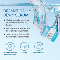 goPure Hyaluronic Acid Dramatically Dewy Serum - Hyaluronic Acid Serum for Face in a Nourishing Formula with Aloe Vera and Hibiscus Extract for Visibly Hydrated, Smoother-Looking Skin - 1 fl oz