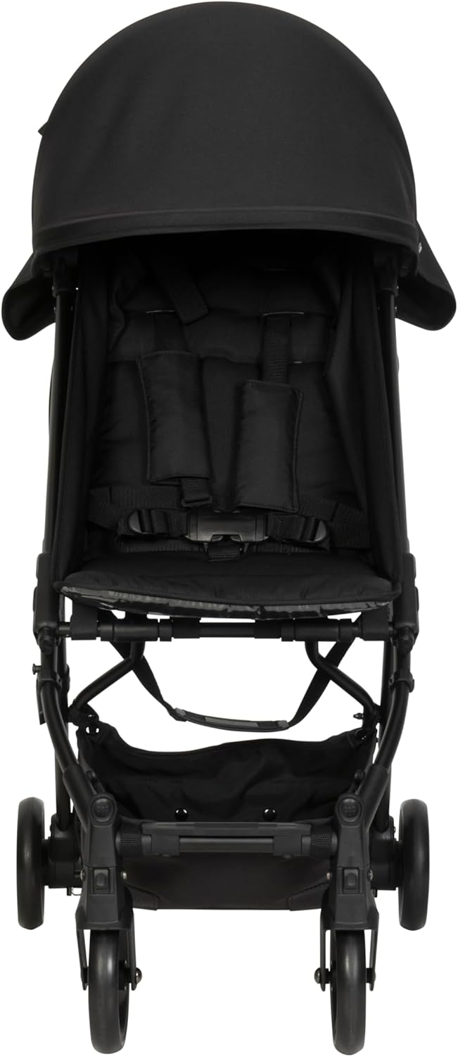 Safe-n-Sound Weekender Stroller, Compact, Lightweight Self Standing Fold with Adjustable Built in Carry Strap, 6kg Basket Capacity, Black (37015)