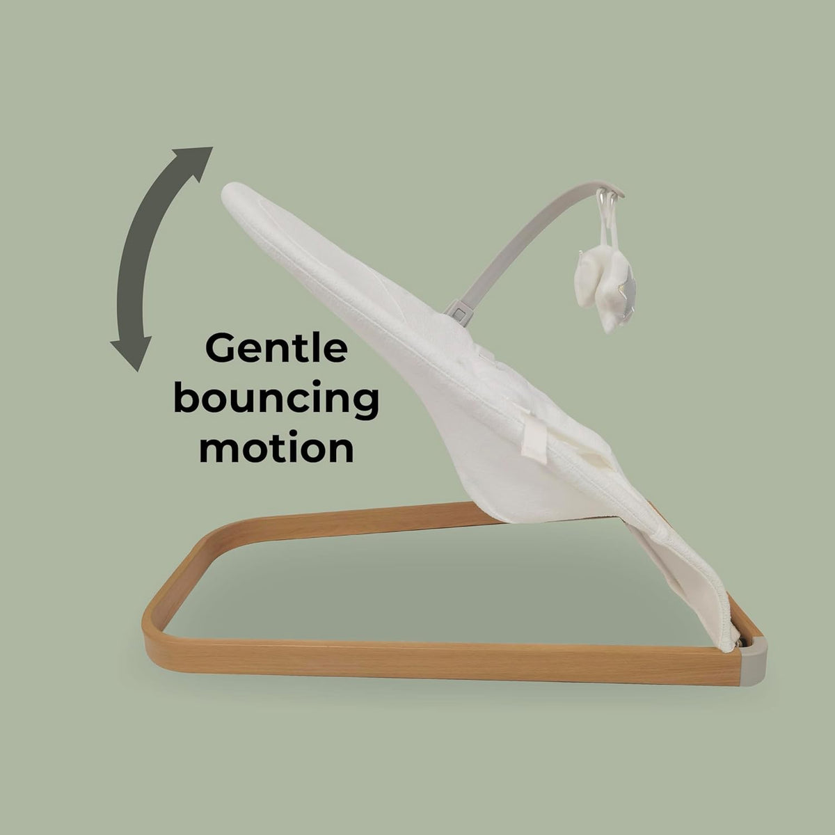 My Babiie Baby Bouncer with Toy Bar – Newborn Ergonomic Bouncer Chair, from Birth to 9 Months (9kg) - Cream