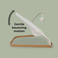 My Babiie Baby Bouncer with Toy Bar – Newborn Ergonomic Bouncer Chair, from Birth to 9 Months (9kg) - Cream