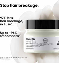 L'Oréal Professionnel Hair Mask for Coloured and Damaged Hair, Long-Lasting Colours & Shine, Series Expert, Metal DX Mask, 250 ml