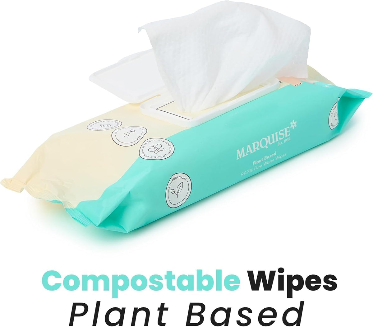 Marquise Baby Eco Wipes Real Life Pack 64 Wipes (Pack of 9), Total 576 Wipes