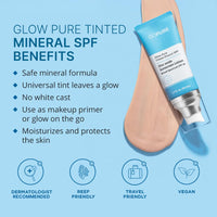 goPure Glow Pure Tinted Mineral SPF 40 PA +++ | Dermatologist-tested Face Sunscreen | Tinted Moisturizer with SPF,Natural Sunscreen