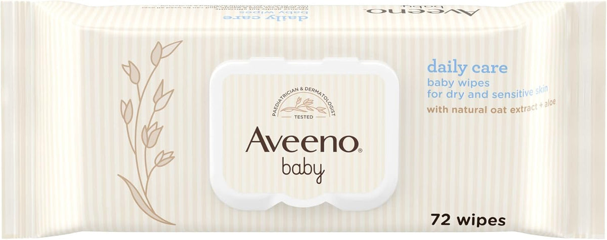 Aveeno Baby Wipes (Daily Care) - Pack of 12 (864 Wipes In Total) (Pack of 1)