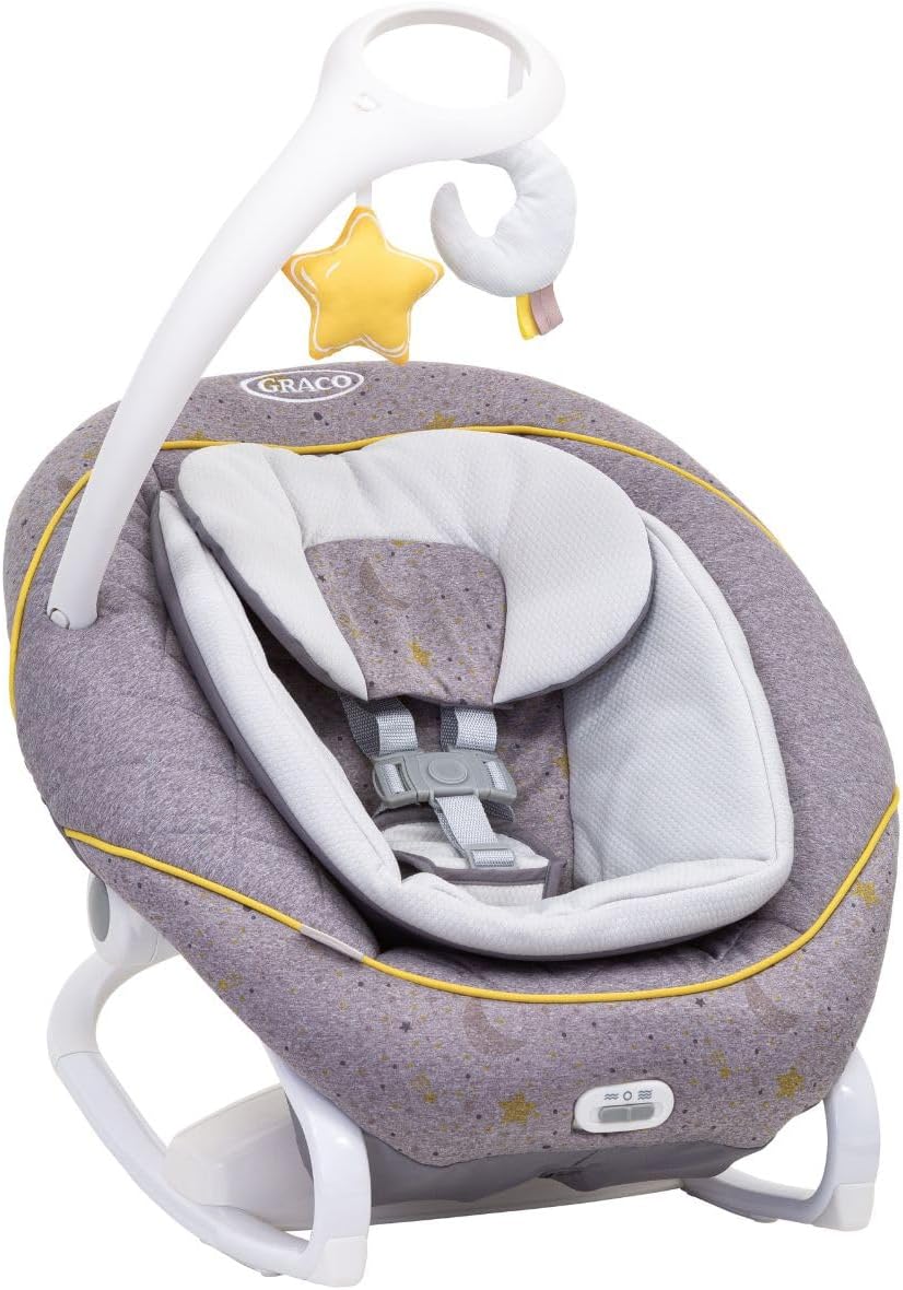Graco All Ways Soother 2-in-1 Baby Swing and Portable Rocker (Birth to 6 Months Approx, 0-9kg), with Vibration and Adjustable Swing Speed, Stargazer