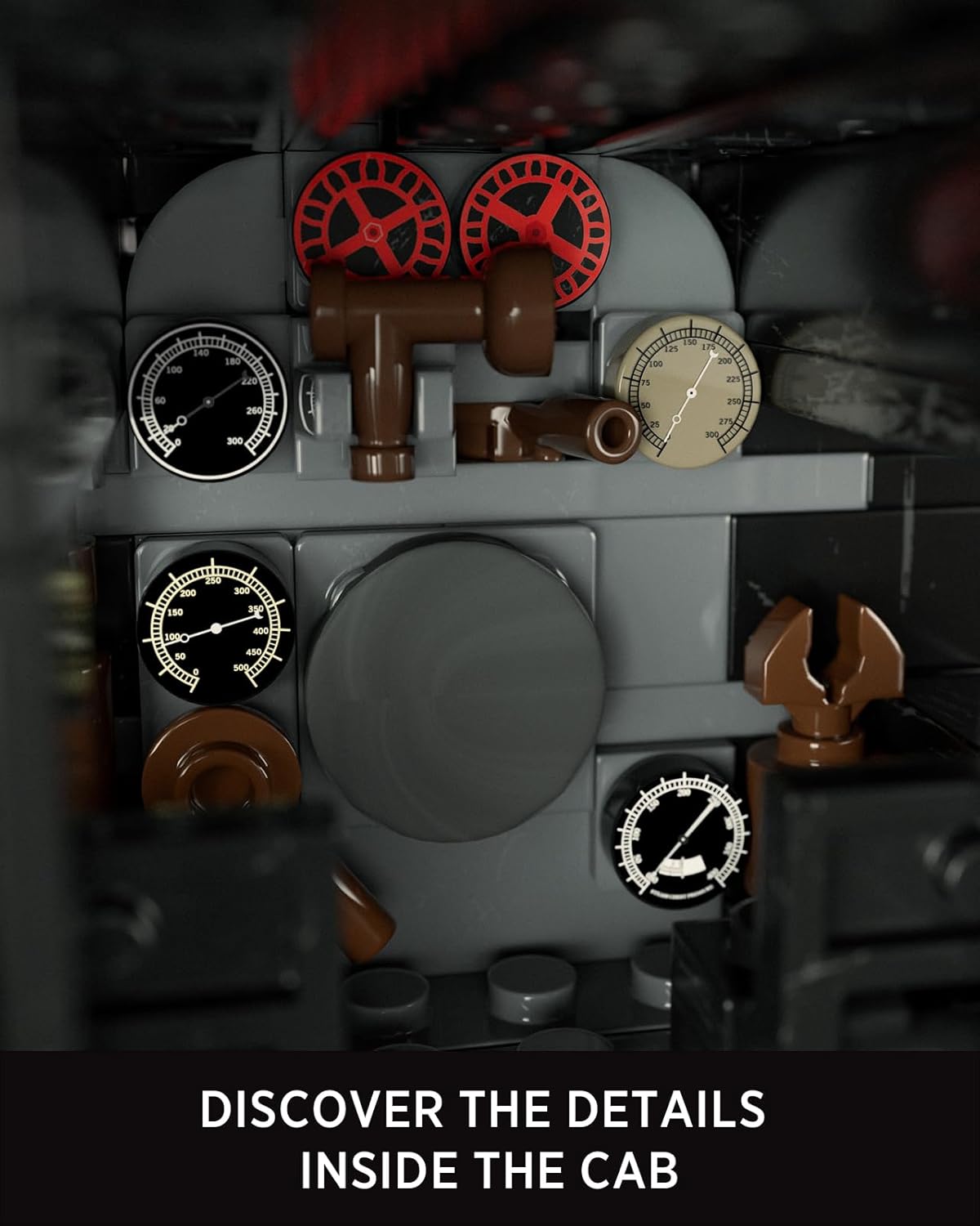 Nifeliz 1225 Locomotive Building Set, Classic Steam Train Model Toy for Adult Collectors, Display and Gift Giving (1,587 PCS, NF10323)