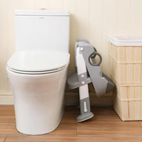 Potty Training Toilet Seat with Step Stool Ladder for Boys and Girls Baby (Gray)