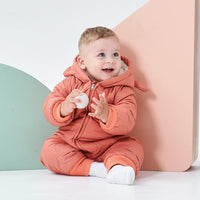 famuka Baby Boys Girls Hooded Onesie Snowsuit Thick and Warm Winter Outerwear Romper