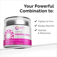 ACTIVSCIENCE Neck Firming Cream - Natural Anti-Aging Facial Moisturizer with Retinol Collagen & Hyaluronic Acid - Day & Night Anti-Wrinkle Cream - Firming, Hydrating Face Cream