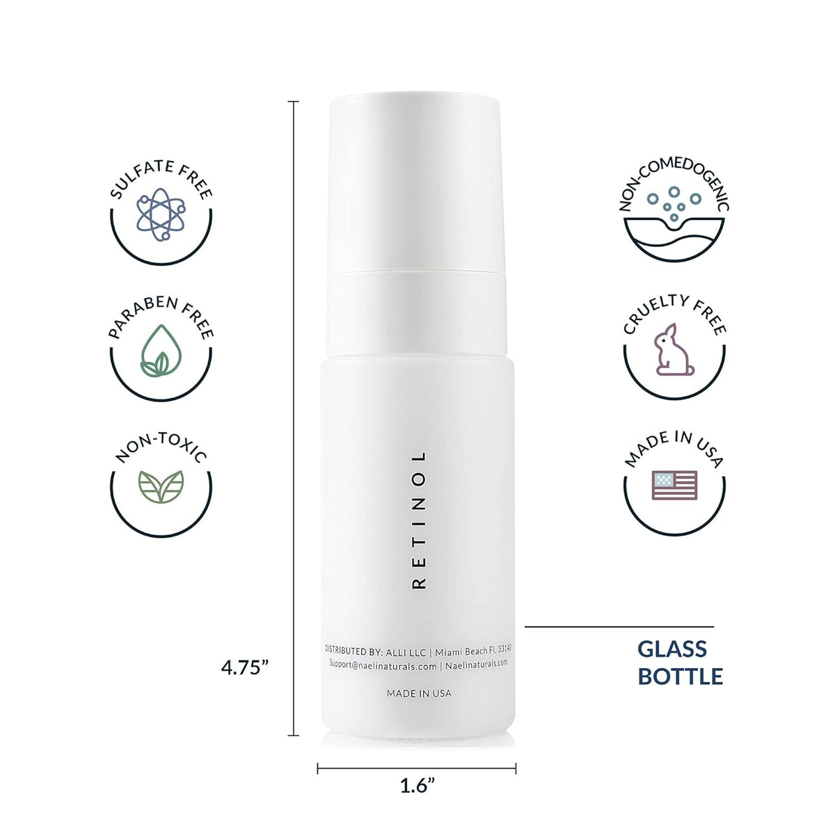 Retinoid Cream - 4.25% Retinol Night Moisturizer for Face & Neck with Collagen