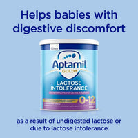 Aptamil Gold+ Lactose Intolerance Baby Infant Formula, From Birth to 12 Months, 900g