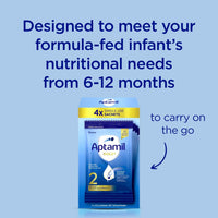 Aptamil Gold+ 2 Premium Follow-On Formula, From 6-12 Months, Powder Sachets, Easy to Carry On The Go, Pack of 8