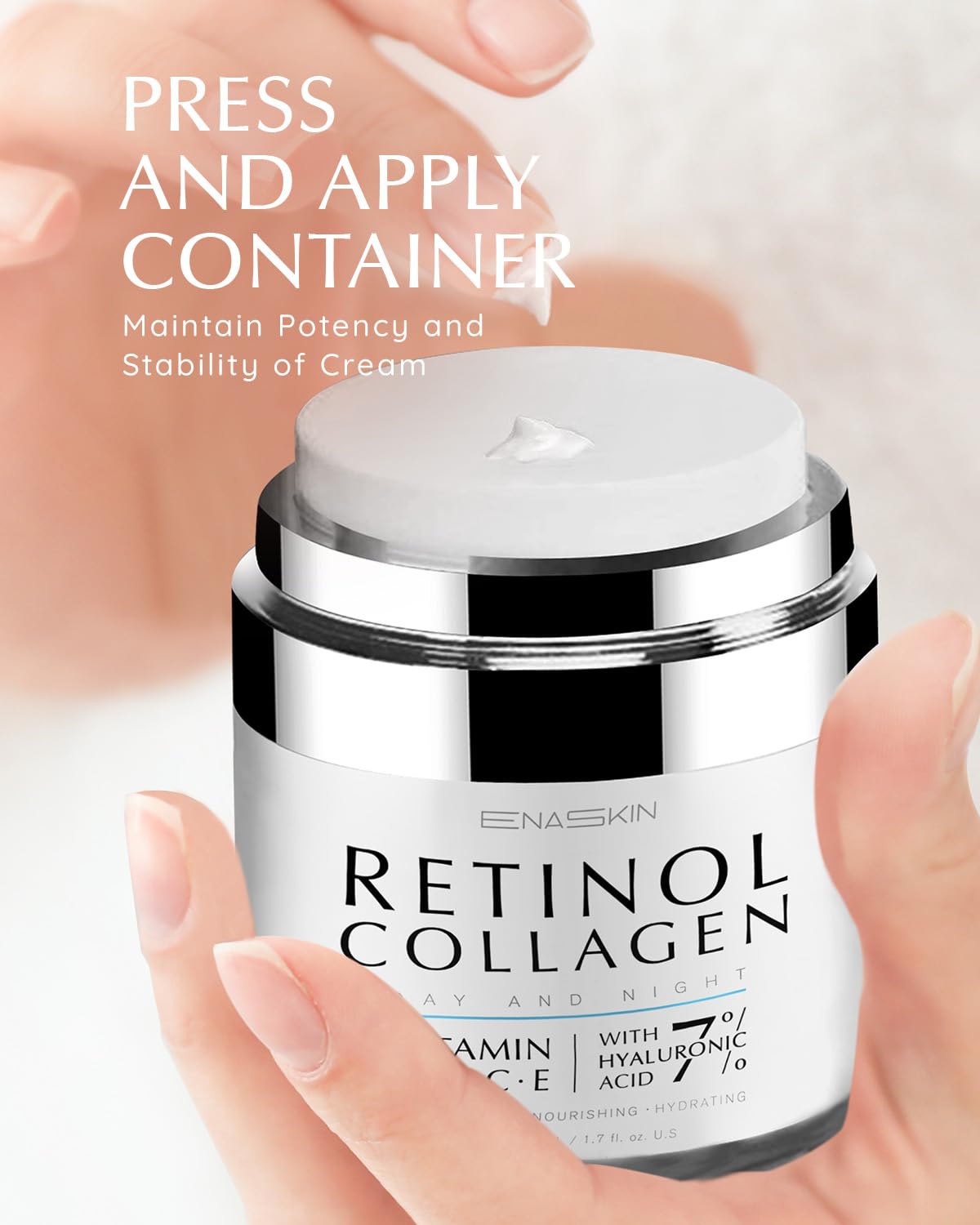 EnaSkin Retinol Cream for Wrinkles: Face Neck Collagen Cream for Tightening Skin - Anti Aging