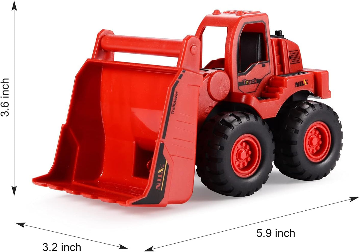 BEESTECH Construction Toys, Friction Powered Excavator Toy and Construction Loader Toy, Beach Sand Toys, Construction Truck Vehicles, Sandbox Toys for 3, 4, 5 Years Old Boys Kids Girls (2 Pack)
