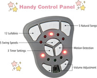 GYMAX Electric Baby Rocker, Toddler Automatic Bouncer 5 Swinging Amplitudes, Remote Control and Timing Function, Portable Newborn Rocking Chair (Pink)