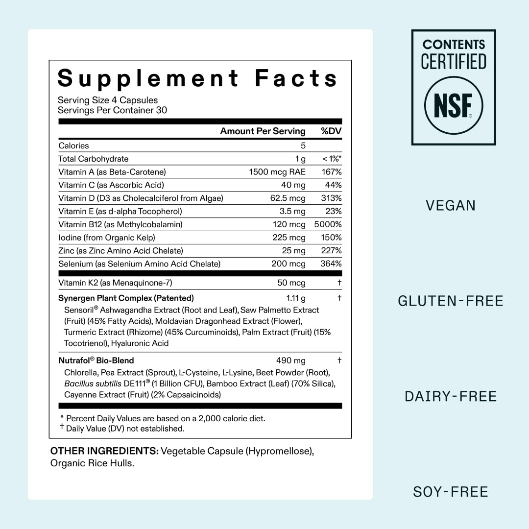 Nutrafol Women's Hair Growth Supplements, for Women 18-44 Years Old