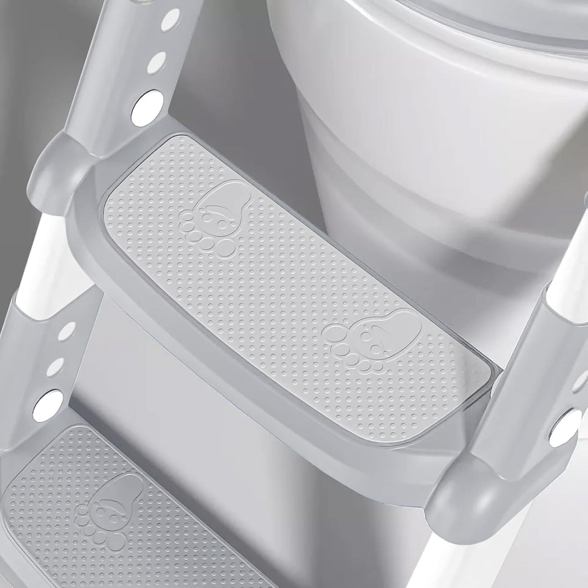 Potty Training Seat with Step Stool Ladder,Potty Training Toilet for Kids Boys Girls(Grey)