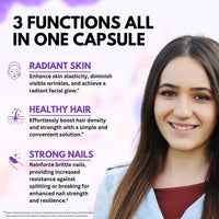 Biotin with Hyaluronic Acid, Collagen and Keratin – 25000 mcg Hair Growth Vitamins for Men- 60 Capsules