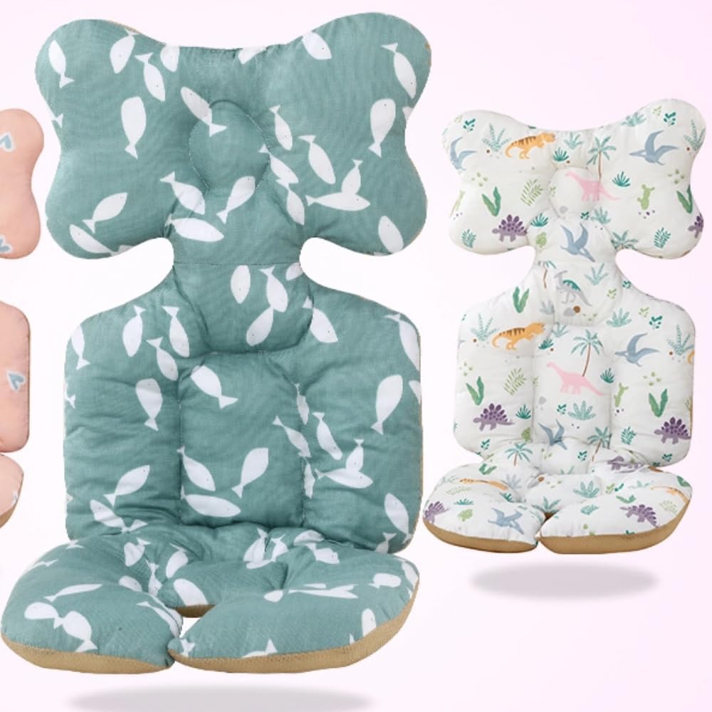 Poemtian Baby Seat Pad Liner for Stroller,Car Seat Insert,Thickened Cotton Baby Seat Pad for Car Seat and Stroller (B)