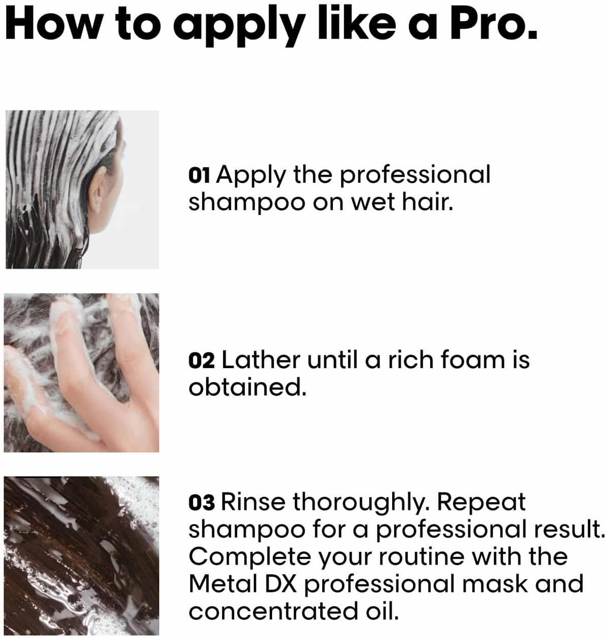 L'Oréal Professionnel Hair Shampoo for Coloured and Damaged Hair, Long-Lasting Colours & Shine, Series Expert, Metal DX Shampoo, 300 m