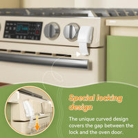 SAFELON 1 PC Update Baby Safety Oven Lock, Kitchen Safety Oven Door Lock, Childproofing Lock for Babies & Toddlers, Heat-Resistant, No Drilling (White)