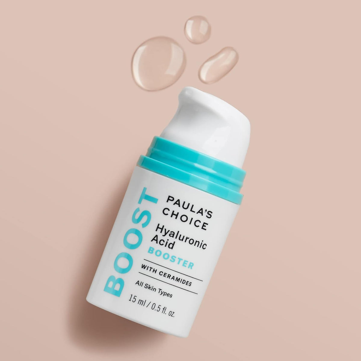 Paula's Choice BOOST Hyaluronic Acid Booster with Ceramides for Lightweight Deep Hydration, Concentrated Serum, 15 ml Bottle