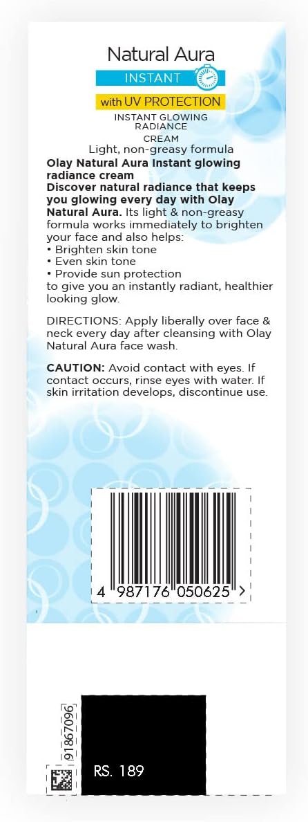 Olay Natural White Light Instant Glowing Fairness, 40gm