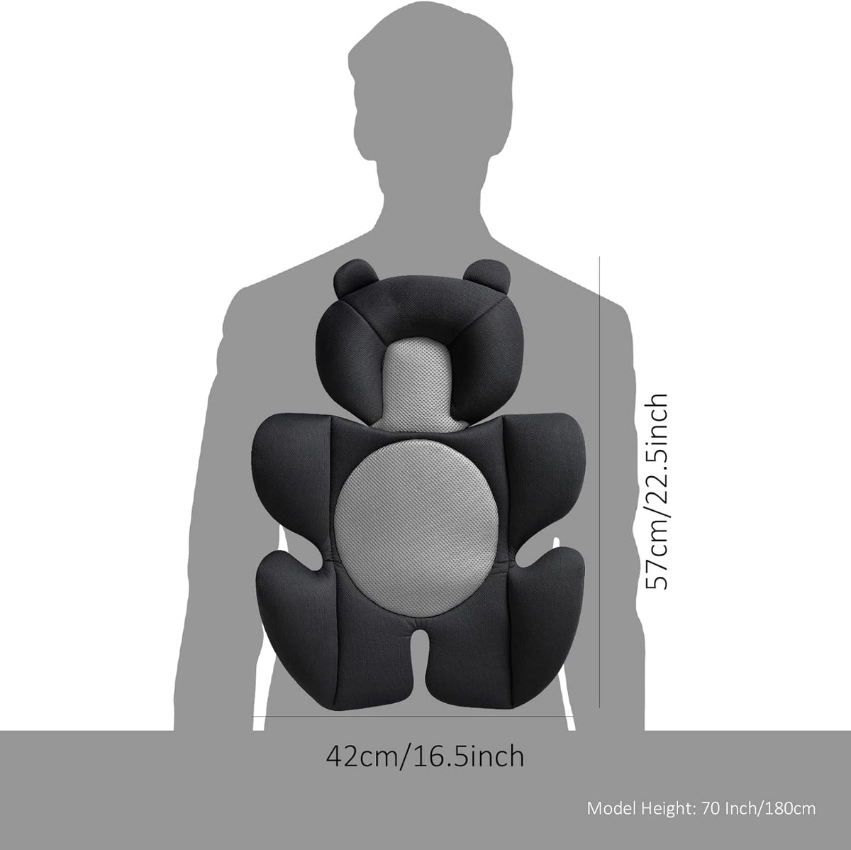 Rezlli Newborn Baby Support Cushion Infant Insert 3D Mesh Breathable Liner Compatible with Stroller, Car seat