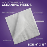 Medpride Disposable Dry Washcloths for baby wipes and incontinence care 16 packs of 50 - 800 count 8 x 13 Half Fold