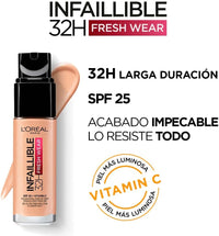 L’Oréal Paris Infallible 32HR Freshwear Foundation with SPF25 and Vitamin C - 160 Rose Linen
