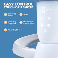 HARPPA Baby Swing Chair, Electric Baby Bouncer with Remote Control, Music