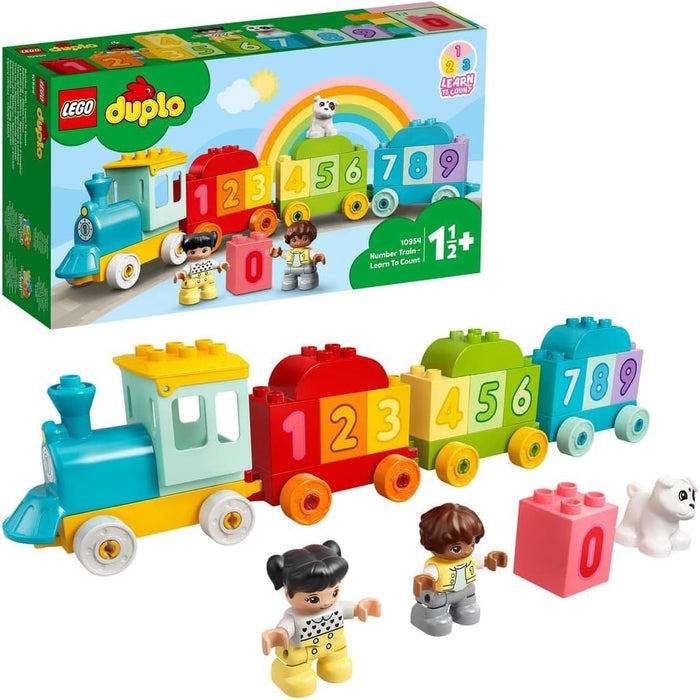 LEGO DUPLO Number Train - Learn to Count 10954 Building Toy Set and BIC Kids Triangular Colouring Crayons