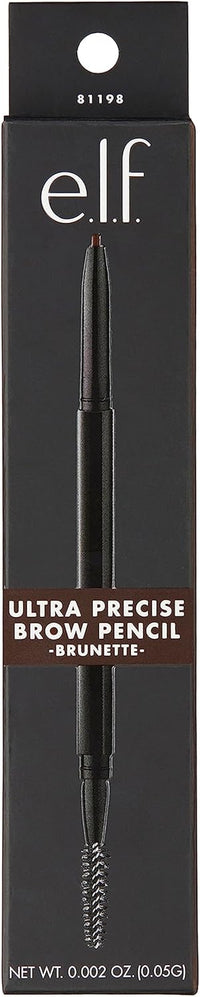e.l.f. Ultra Precise Brow Pencil, Creamy, Micro-Slim, Precise, Defines, Creates Full, Natural-Looking Brows, Tames and Combs Brow Hair, 0.002 Oz, Brunette, 1 Count