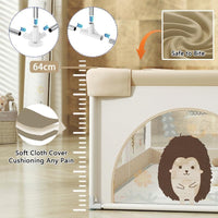 LIODUX Baby Playpen with Mat - 180 x 200cm, Baby Fence Play Area