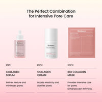 BIODANCE Collagen Glass Skin Duo: Collagen Real Deep Mask & Pore Perfecting Peptide Cream Bundle for Plumping Hydration, Firming, Korean Skincare Set, Daily Routine Kit, Pink Duo