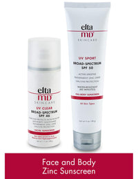 EltaMD Face and Body Zinc Oxide Sunscreen Set, Mineral-based formula, Dermatologist Recommended
