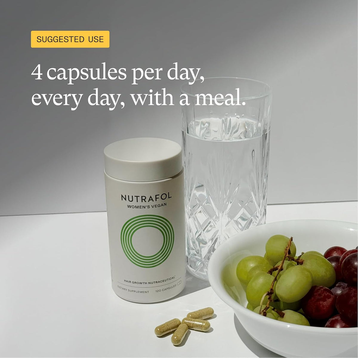 Nutrafol Women's Hair Growth Supplements, For Women 18-44 Years Old, Clinically Tested- 3 Month Supply