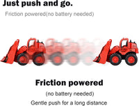 BEESTECH Construction Toys, Friction Powered Excavator Toy and Construction Loader Toy, Beach Sand Toys, Construction Truck Vehicles, Sandbox Toys for 3, 4, 5 Years Old Boys Kids Girls (2 Pack)