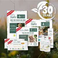 Eco by Naty Flushable Baby Wipes - Compostable and Plant-Based Wipes, Chemical-Free and Hypoallergenic Baby Wipes Safe for Baby Sensitive Skin, 56 Wipes Per Pack (3 Pk)