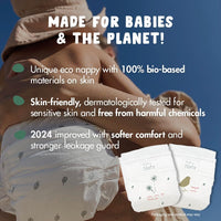 Eco by Naty Eco-Friendly Baby Nappies - 100% Plant-Based Materials on Skin, Soft, for Sensitive Skin & Super Absorbent (Size 4, 88 Count)